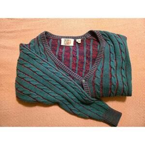 Iron Wood Trading Co. L Vintage Cable Knit Cardigan